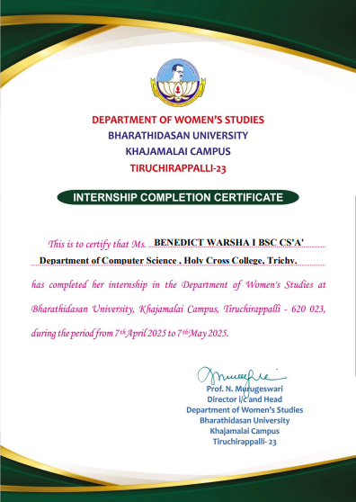 Certificate sample